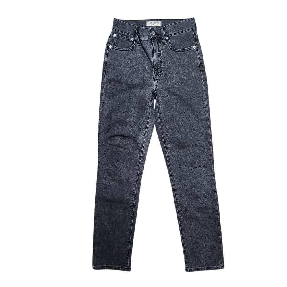 Madewell The Perfect Vintage Jeans Women Size 24 Straight Leg High Rise Black